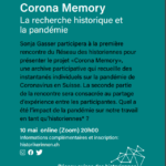 Flyer de la rencontre Corona Memory. Le texte correspond au texte du site web.